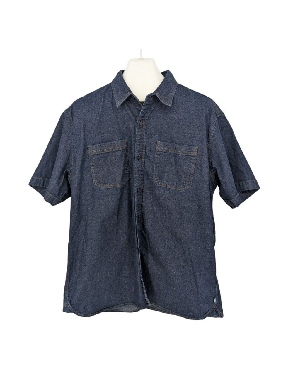 L.L. Bean Traditional Fit Stretch Denim Shirt Button Up Workwear‎ Utility XLarge